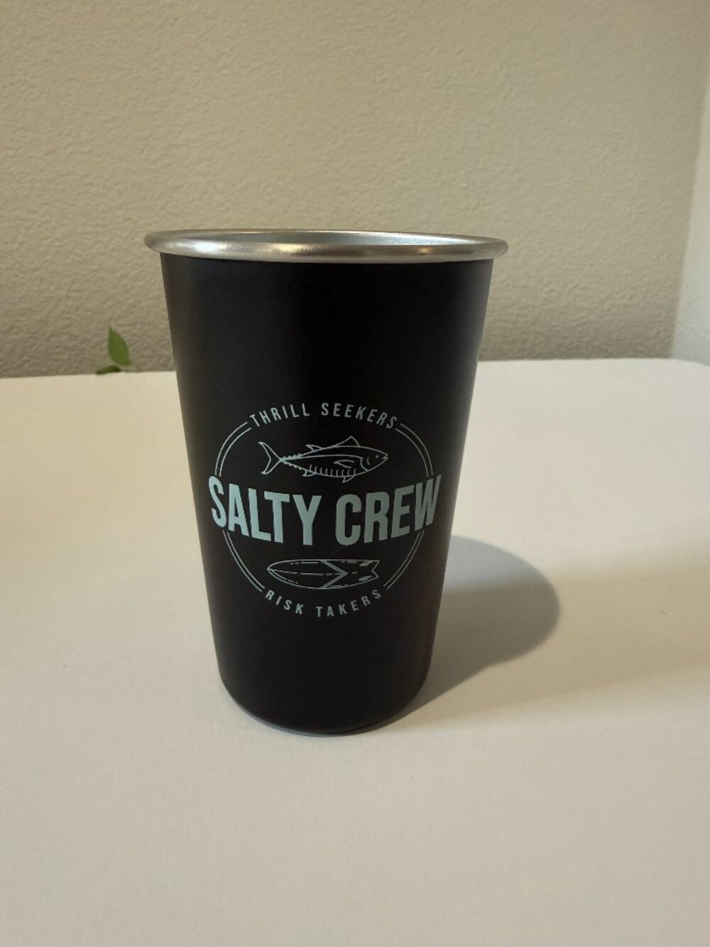 Salty Crew Thrill Seekers Risk Takers Black Aluminum Pint Cup